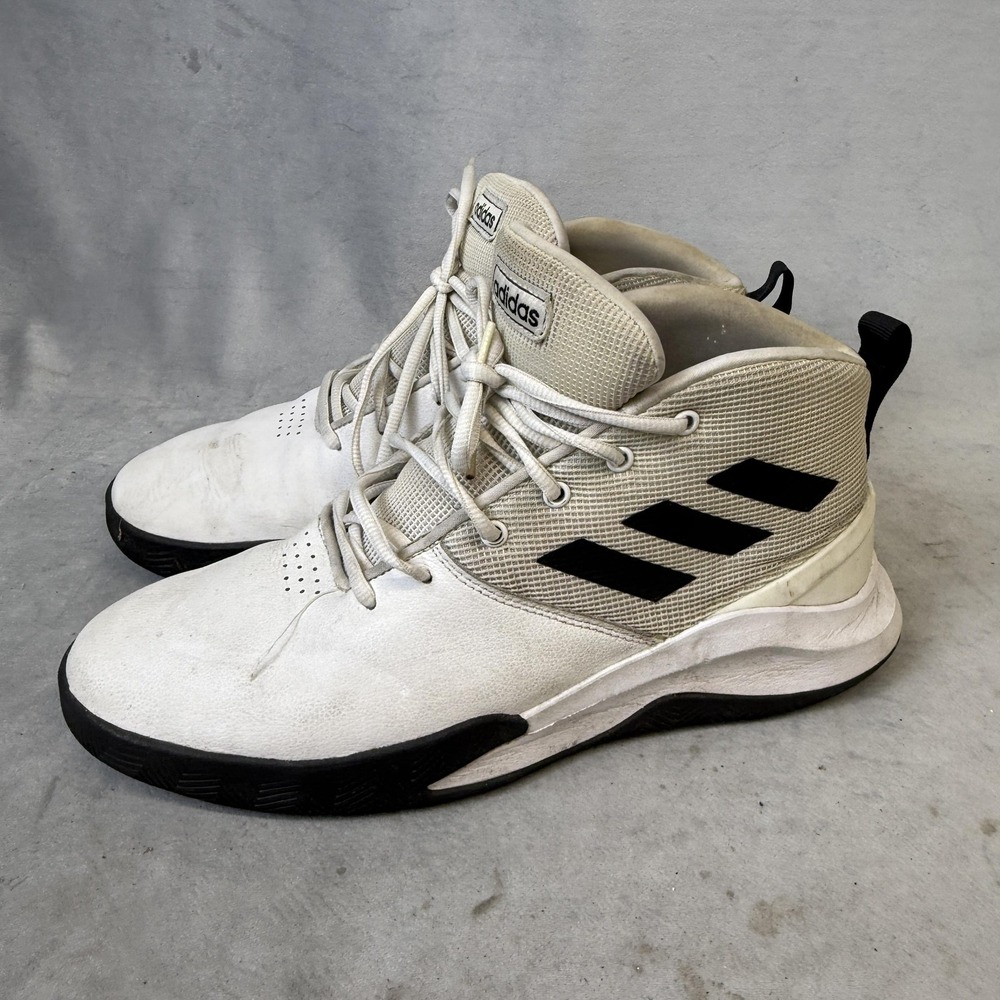 Adidas Basketball Shoes Mens Size 11 White Black Cloudfoam Adiwear Mid‎ Top - Picture 6 of 11